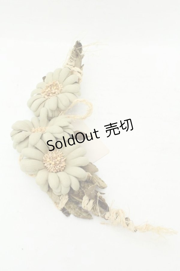 画像1: KANEKO ISAO / 3連マーガレットコサージュ  ミント×イエロー O-26-02-19-088-EL-ZA-IG-OS (1)