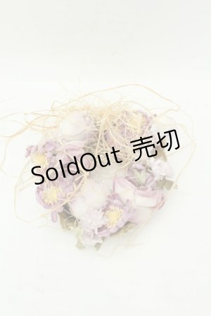 画像: PINK HOUSE / フラワーリースコサージュ  ナチュラル×ラベンダー O-26-02-19-089-LO-ZA-IG-OS