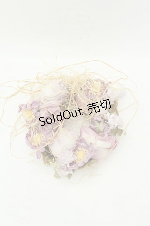 画像1: PINK HOUSE / フラワーリースコサージュ  ナチュラル×ラベンダー O-26-02-19-089-LO-ZA-IG-OS (1)