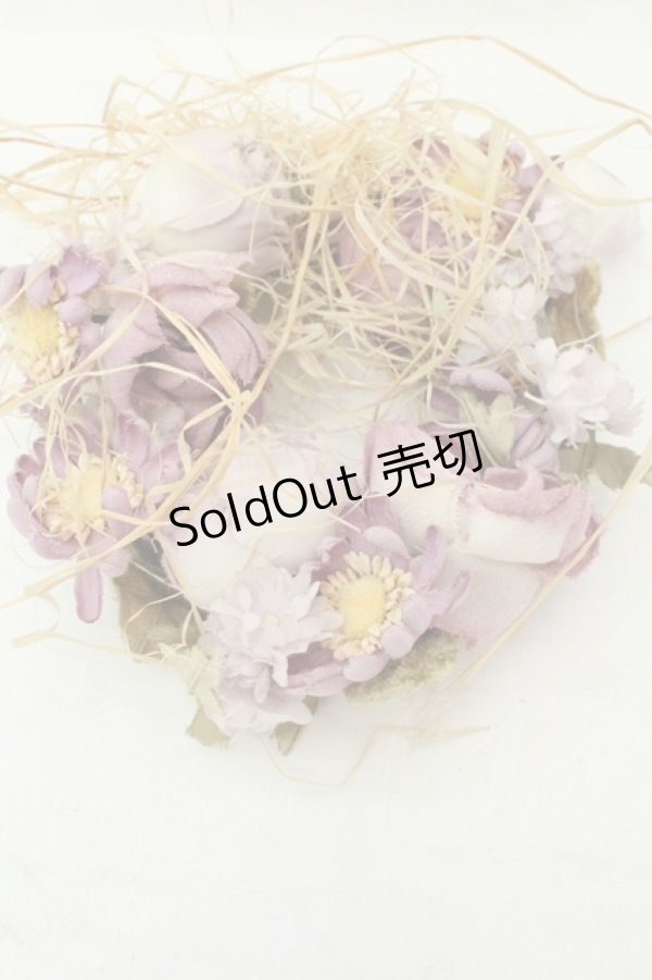 画像2: PINK HOUSE / フラワーリースコサージュ  ナチュラル×ラベンダー O-26-02-19-089-LO-ZA-IG-OS (2)