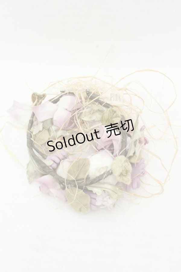 画像3: PINK HOUSE / フラワーリースコサージュ  ナチュラル×ラベンダー O-26-02-19-089-LO-ZA-IG-OS (3)