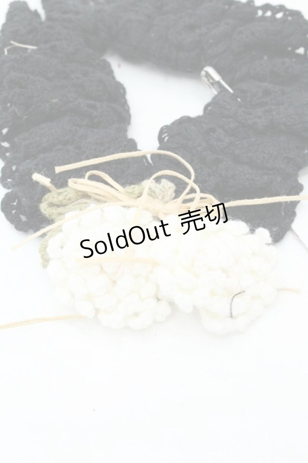 画像2: PINK HOUSE / シロツメクサモチーフシュシュ  クロ O-26-02-19-091-LO-ZA-IG-ZT0220C (2)