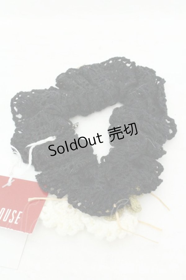 画像3: PINK HOUSE / シロツメクサモチーフシュシュ  クロ O-26-02-19-091-LO-ZA-IG-ZT0220C (3)