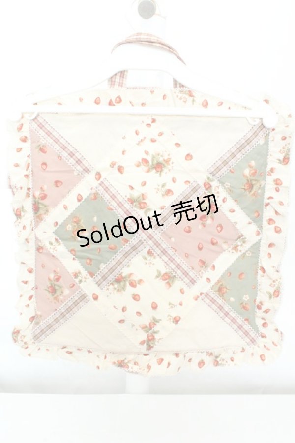 画像3: PINK HOUSE / いちごパッチワークトートバッグ  生成り×アカ O-26-02-19-010-LO-BG-IG-OS (3)