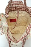 画像4: PINK HOUSE / いちごパッチワークトートバッグ  生成り×アカ O-26-02-19-010-LO-BG-IG-OS (4)