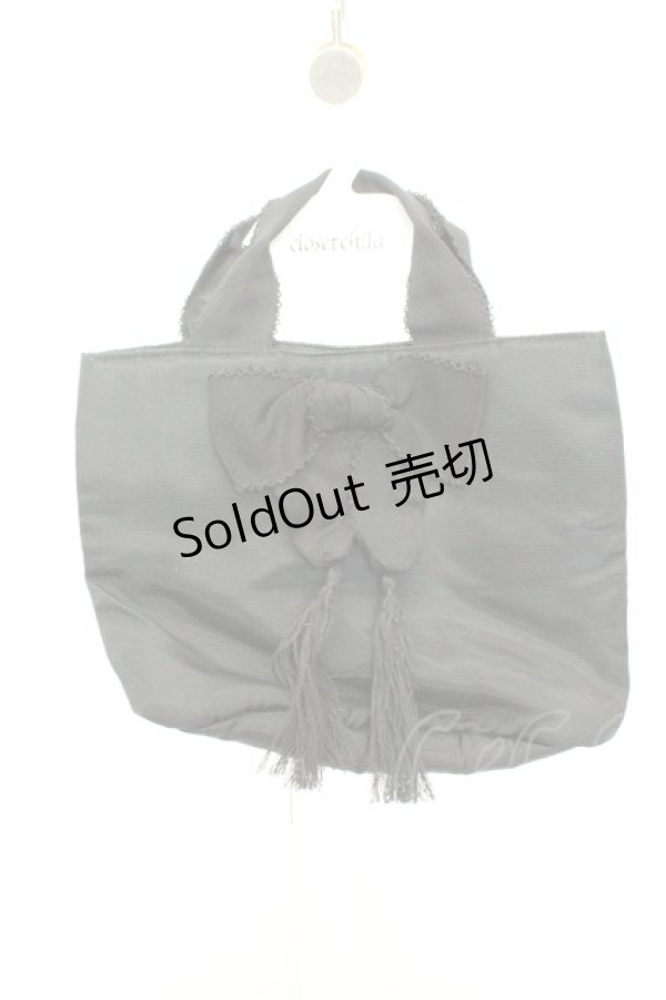 画像1: KANEKO ISAO / グログランリボンミニバッグ  クロ O-26-02-19-003-EL-BG-IG-ZTK042 (1)