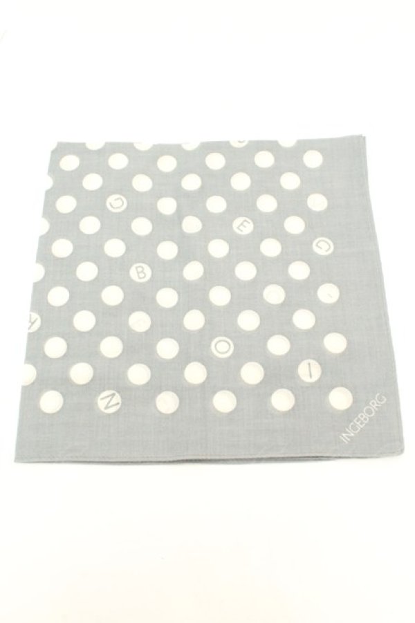 画像1: INGEBORG / ドットハンカチーフ  ブルー O-26-02-19-024-LO-ZA-IG-OS (1)