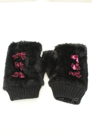 画像: axes femme / ファーグローブ  クロ O-26-02-19-030-AX-ZA-IG-OS