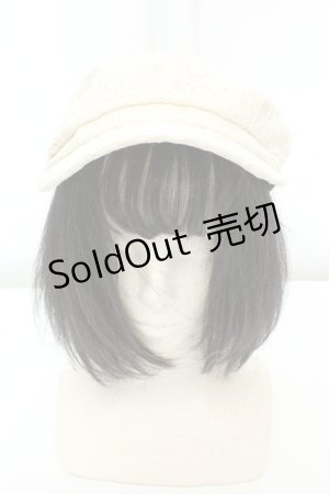 画像: axes femme POETIQUE / プレート付きレースキャスケット 57.5cm アイボリー O-26-02-19-033-AX-AC-IG-OS