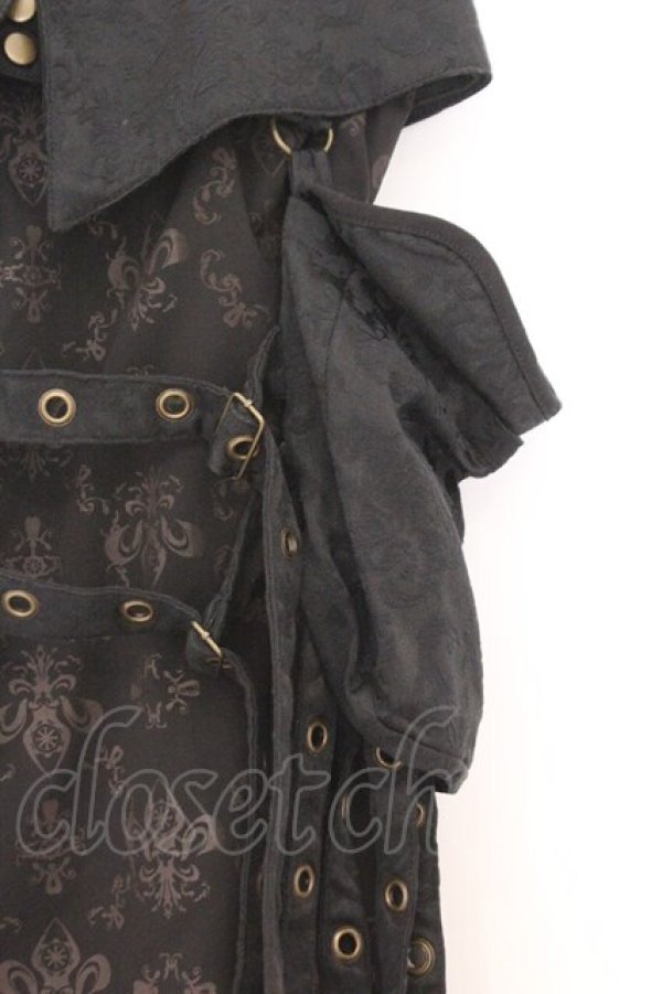 画像2: STEAM / ジャガードポーチロングスカート  ブラック O-26-02-21-030-HN-SK-IG-OS (2)