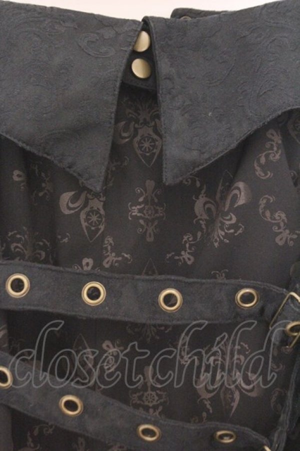 画像3: STEAM / ジャガードポーチロングスカート  ブラック O-26-02-21-030-HN-SK-IG-OS (3)