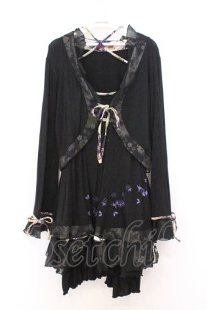 画像: gouk / 楊柳フリルボレロ カットキャミワンピース セット  ブラック×パープル O-26-02-21-031-GO-TO-IG-OS