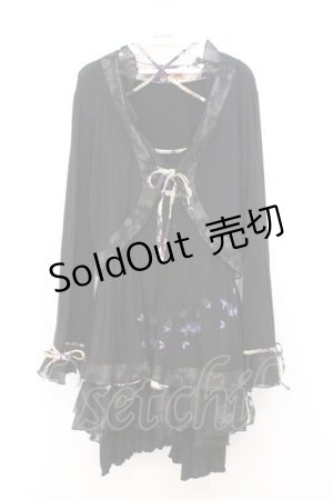 画像: gouk / 楊柳フリルボレロ カットキャミワンピース セット  ブラック×パープル O-26-02-21-031-GO-TO-IG-OS