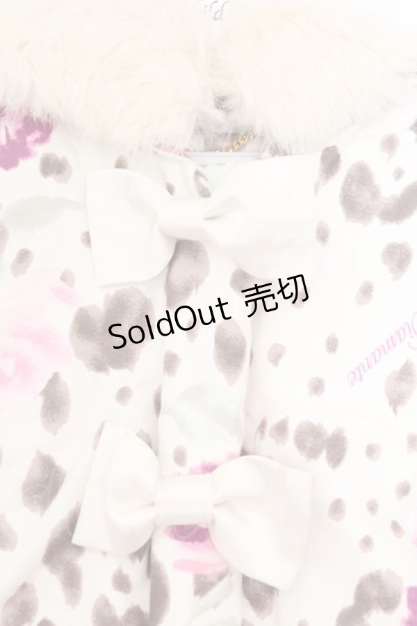 画像2: JESUS DIAMANTE / ラビットファーBBダウンジャケット 38 ヒョウ薔薇オフ白 O-26-02-21-036-JE-CO-IG-OS (2)