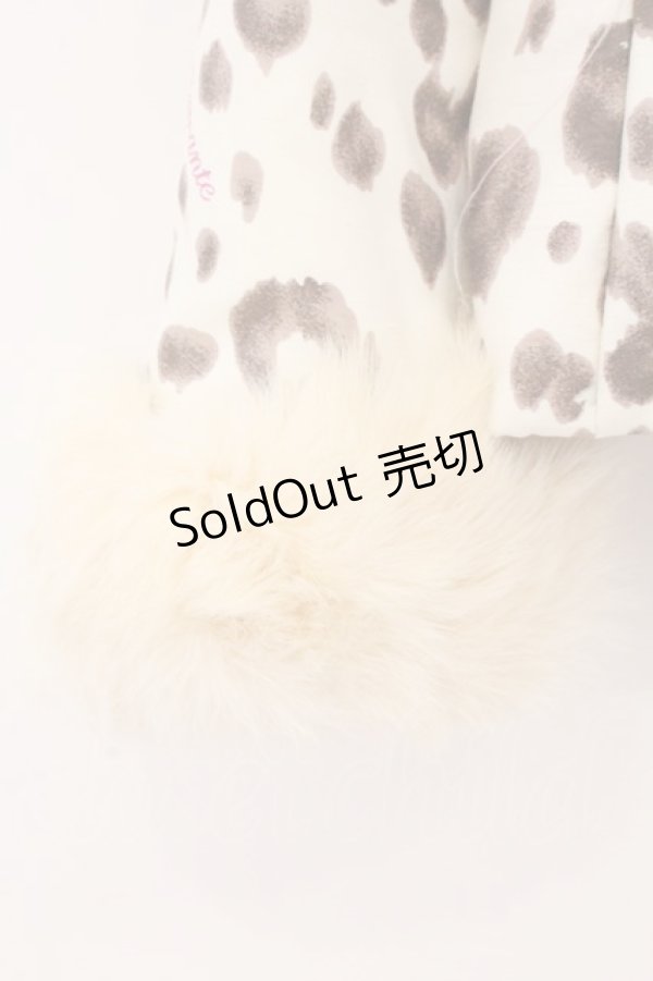 画像4: JESUS DIAMANTE / ラビットファーBBダウンジャケット 38 ヒョウ薔薇オフ白 O-26-02-21-036-JE-CO-IG-OS (4)