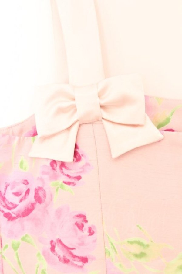 画像4: JESUS DIAMANTE / マドモアゼル・フローラルワンピース 42 新ぼかし薔薇柄 ピンク(オーガンジーなし) O-26-02-21-039-JE-OP-IG-OS (4)
