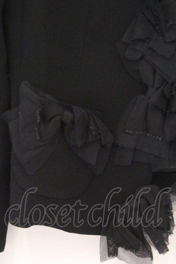 画像2: JESUS DIAMANTE / リボンジャケット 38 クロ O-26-02-21-047-JE-JA-IG-OS (2)