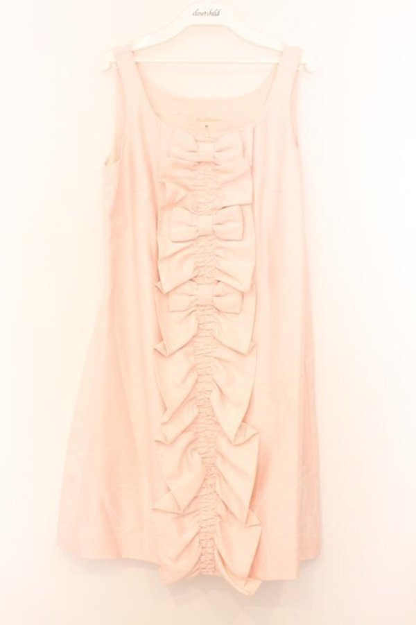 画像1: JESUS DIAMANTE / BIGフリルリボンワンピース　 42 ピンクシャンタン O-26-02-21-054-JE-OP-IG-OS (1)