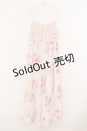 画像: JESUS DIAMANTE / レーシーカリブマキシ  ぼかし薔薇 O-26-02-21-057-JE-OP-IG-OS