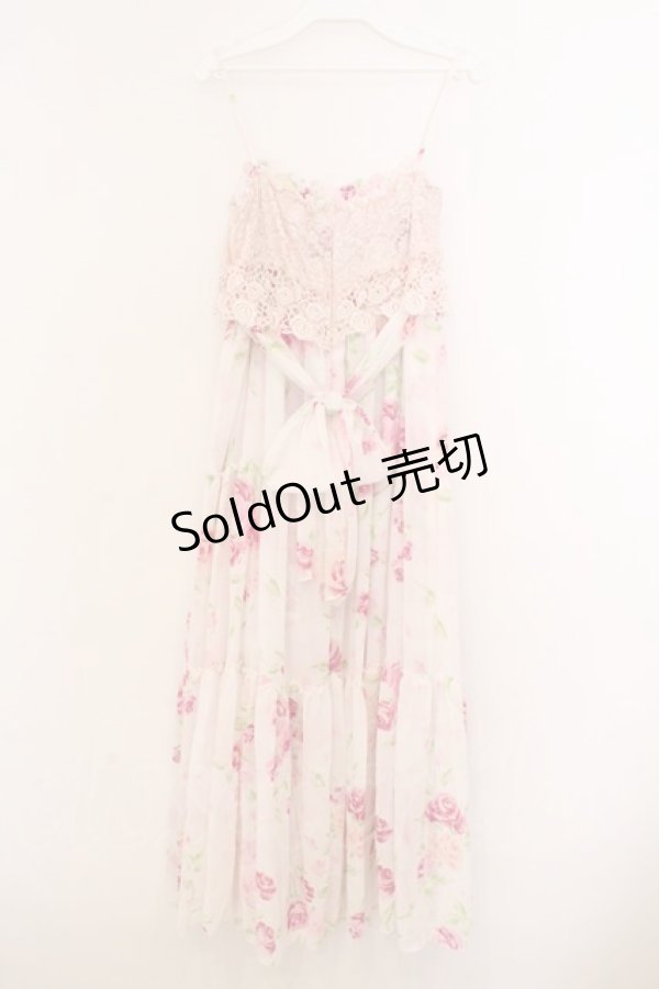 画像4: JESUS DIAMANTE / レーシーカリブマキシ  ぼかし薔薇 O-26-02-21-057-JE-OP-IG-OS (4)