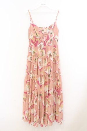 画像: JESUS DIAMANTE / カリブマキシワンピ 38 トランプ薔薇 O-26-02-21-058-JE-OP-IG-OS