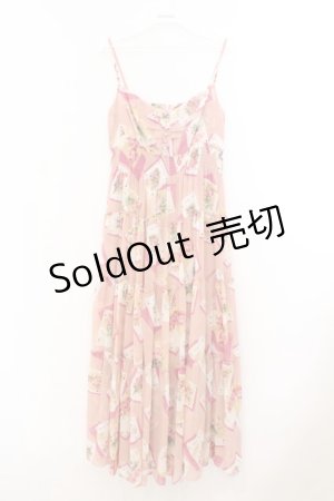 画像: JESUS DIAMANTE / カリブマキシワンピ 38 トランプ薔薇 O-26-02-21-058-JE-OP-IG-OS