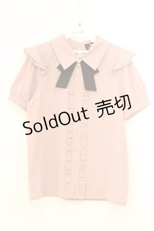 画像: Rojita / 飾りリボン付5分袖ブラウス F ピンク O-26-02-21-067-LO-BL-IG-OS