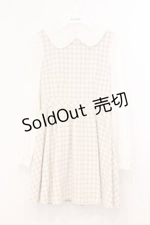 画像: evelyn / ツイード風ワンピース  アイボリー O-26-02-21-068-LO-OP-IG-OS