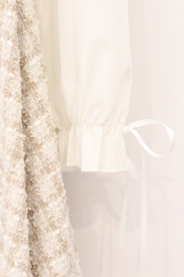 画像2: evelyn / ツイード風ワンピース  アイボリー O-26-02-21-068-LO-OP-IG-OS (2)