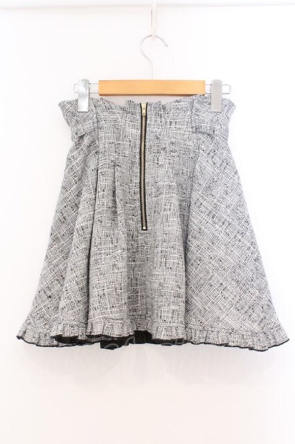 画像3: Rojita / ハートビジューバックルスカート  グレーツイード風 O-26-02-21-069-LO-SK-IG-OS (3)