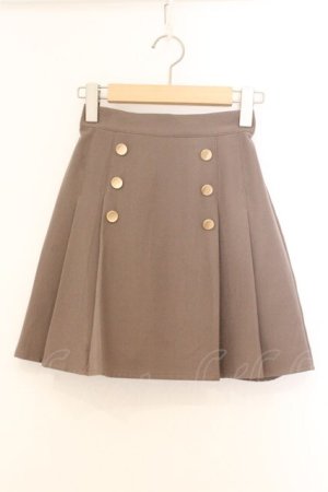 画像: Honey Cinnamon / ダブルボタンプリーツスカート  ブラウン O-26-02-21-071-LO-SK-IG-OS