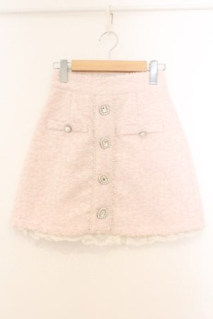 画像: Ank Rouge / ファンシージャガードフロントビジュースカート  ピンク O-26-02-21-075-CA-SK-IG-OS