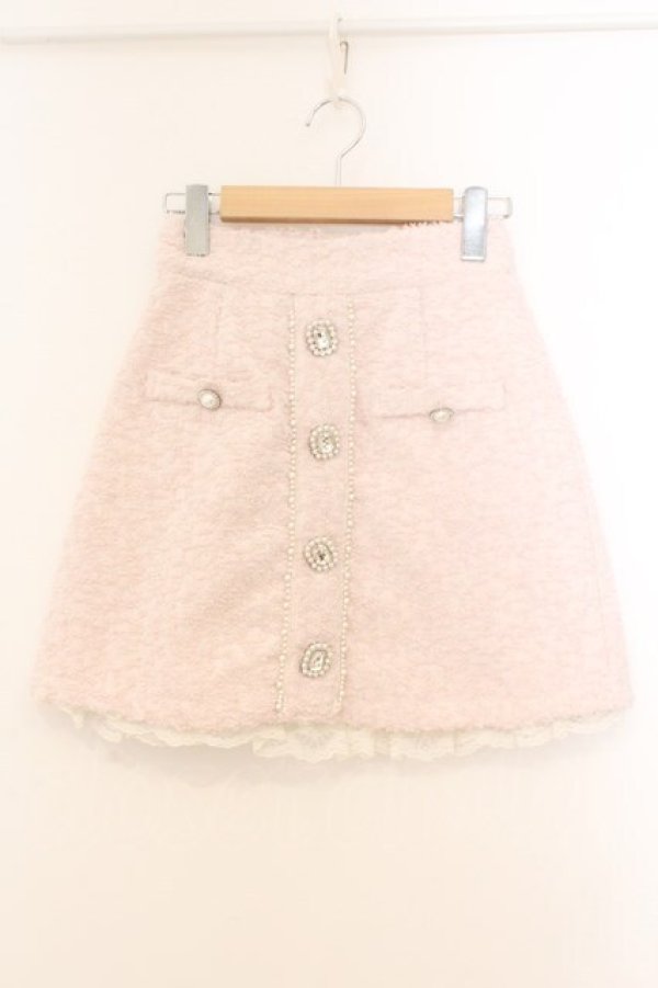 画像1: Ank Rouge / ファンシージャガードフロントビジュースカート  ピンク O-26-02-21-075-CA-SK-IG-OS (1)