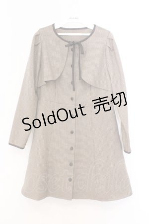 画像: Fi.n.t / レイヤード風チェックミニワンピース  ブラウン O-26-02-21-078-CA-OP-IG-OS