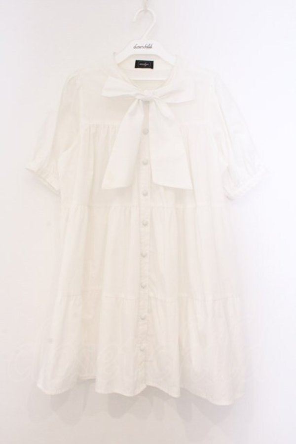 画像1: evelyn / ボリュームティアードミニワンピース  シロ O-26-02-21-080-LO-OP-IG-OS (1)