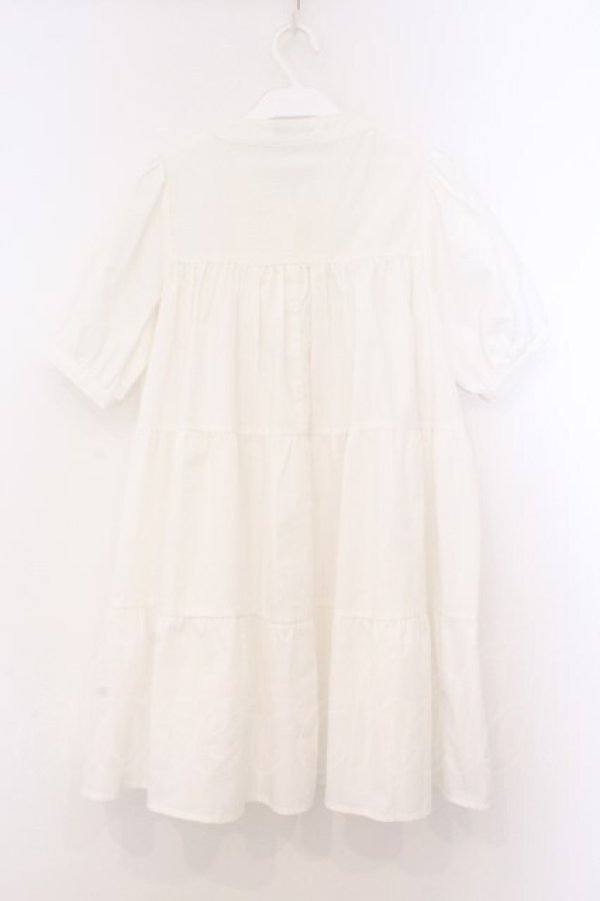 画像2: evelyn / ボリュームティアードミニワンピース  シロ O-26-02-21-080-LO-OP-IG-OS (2)