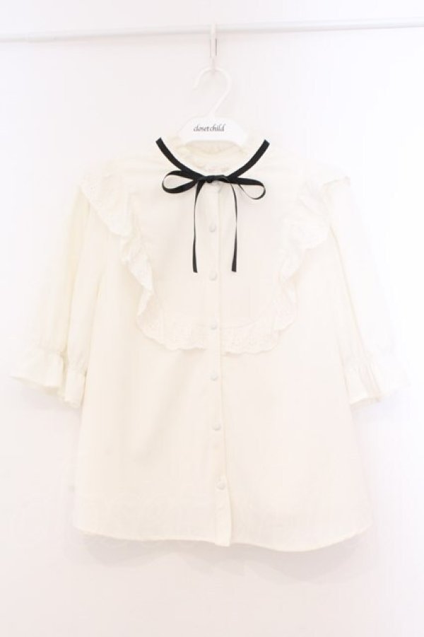 画像1: evelyn / コットンレースプルブラウス  オフシロ O-26-02-21-081-LO-BL-IG-OS (1)