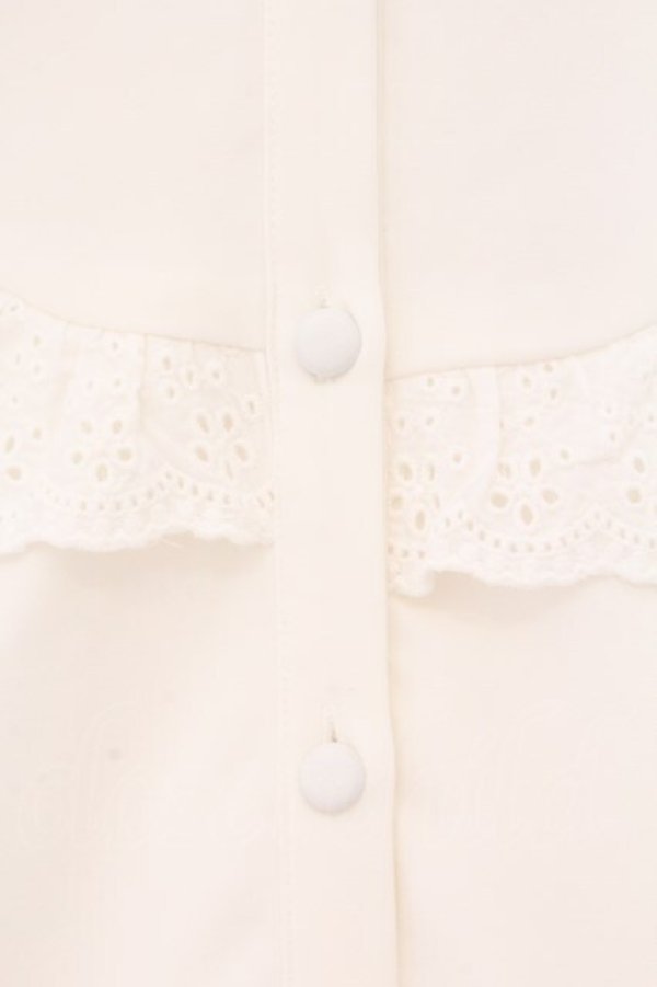 画像2: evelyn / コットンレースプルブラウス  オフシロ O-26-02-21-081-LO-BL-IG-OS (2)