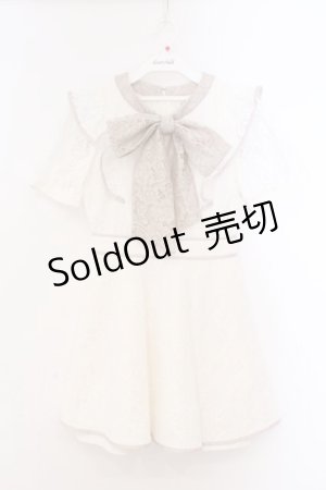画像: evelyn / 総レースリボンワンピース  オフシロ×アイボリー O-26-02-21-083-LO-OP-IG-OS