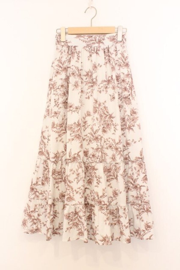 画像1: An MILLE / Flower切替フレアスカート  アイボリー O-26-02-21-086-EL-SK-IG-OS (1)