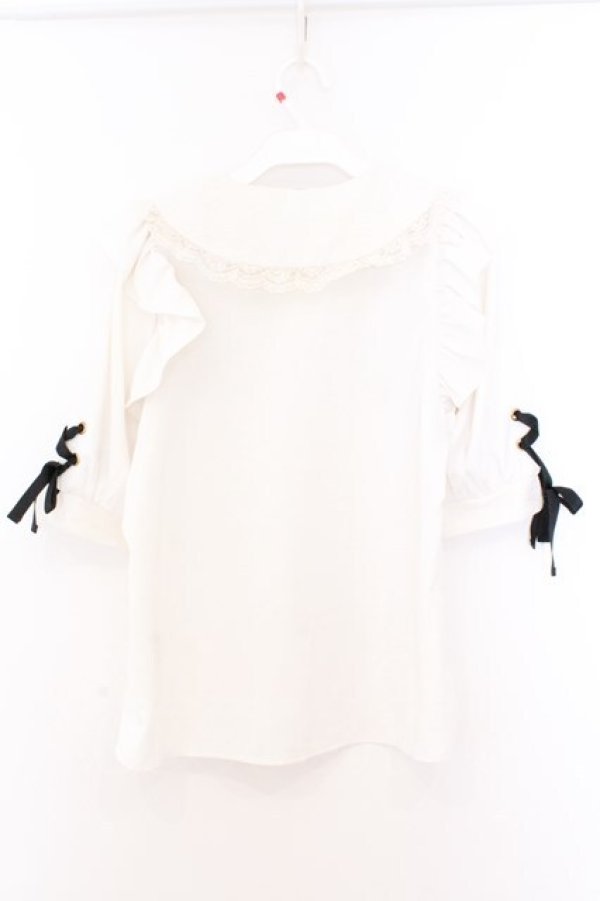 画像3: Rojita / BIGレース衿袖リボンブラウス  オフシロ O-26-02-21-087-LO-BL-IG-OS (3)