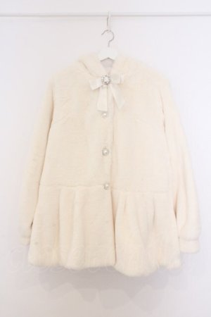 画像: Honey Cinnamon / パールボタンうさ耳エコファーコート  オフシロ O-26-02-21-090-LO-CO-IG-OS