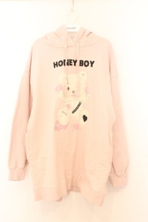 画像: Honey Cinnamon / シナモンくんプリントパーカー  ピンク O-26-02-21-091-LO-TO-IG-OS