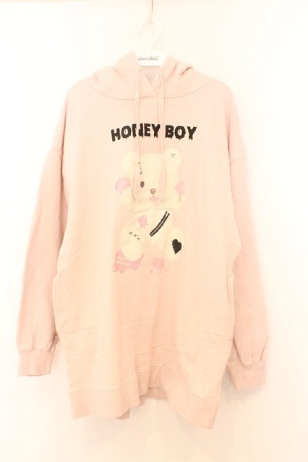 画像1: Honey Cinnamon / シナモンくんプリントパーカー  ピンク O-26-02-21-091-LO-TO-IG-OS (1)