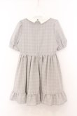 画像3: evelyn / Vフリルタック襟ワンピース  グレー O-26-02-21-092-LO-OP-IG-OS (3)