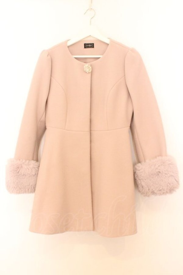 画像1: evelyn / ノーカラーコート S ピンクベージュ O-26-02-21-094-LO-CO-IG-OS (1)