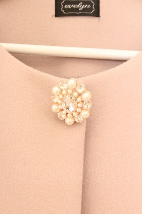 画像2: evelyn / ノーカラーコート S ピンクベージュ O-26-02-21-094-LO-CO-IG-OS (2)