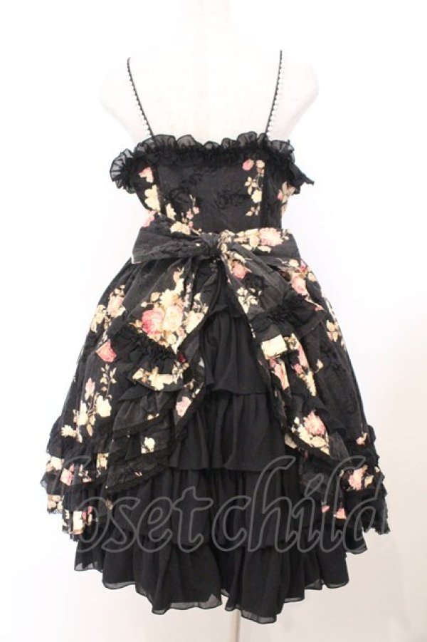 画像6: Angelic Pretty / クラシカルローズジャンパースカート  クロ O-26-02-21-009-AP-OP-IG-OS (6)