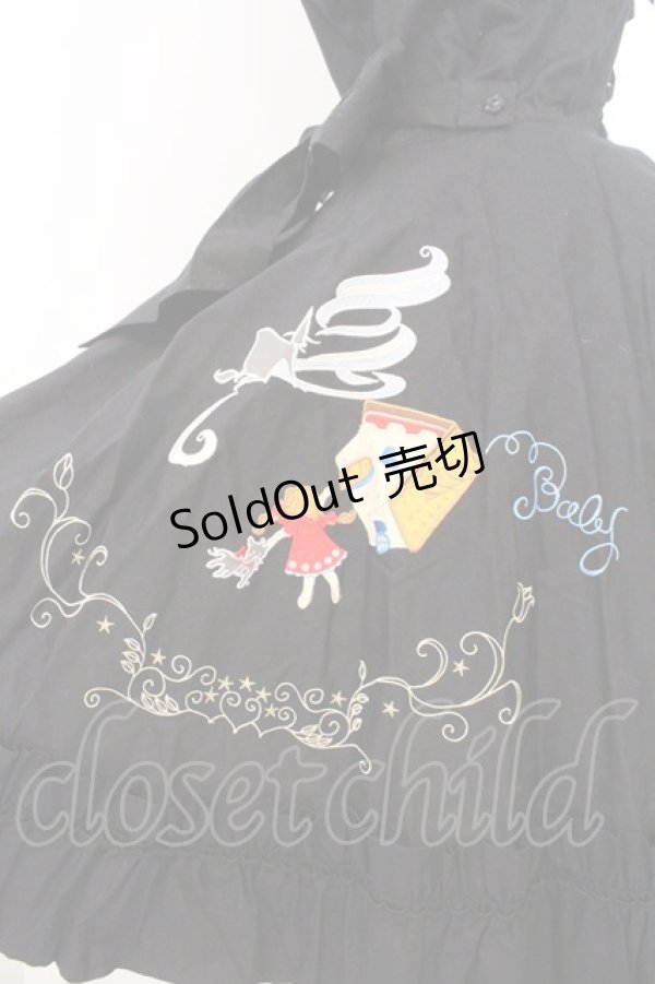 画像4: BABY,THE STARS SHINE BRIGHT / オズの魔法使いアップリケサーキュラージャンパースカート  クロ O-26-02-21-010-BA-OP-IG-OS (4)