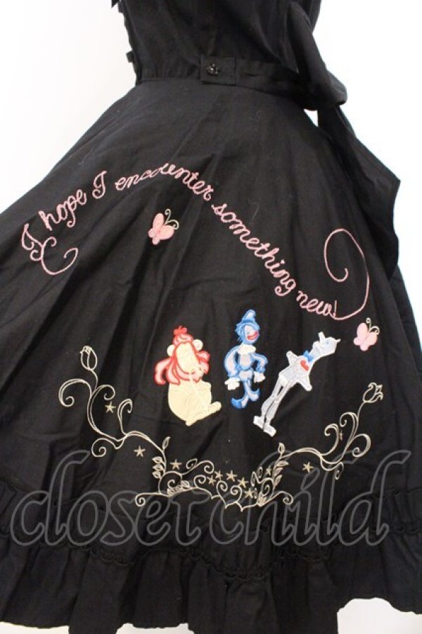 画像5: BABY,THE STARS SHINE BRIGHT / オズの魔法使いアップリケサーキュラージャンパースカート  クロ O-26-02-21-010-BA-OP-IG-OS (5)